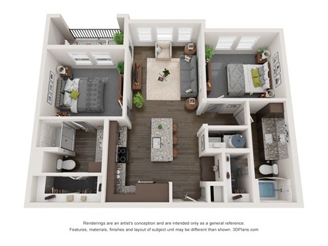 Nine 50 B1 luxury floor Plan 2 bed 2 bath